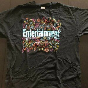 ENTERTAINMENT WEEKLY Official Retro Film & Television News T-Shirt Size Large